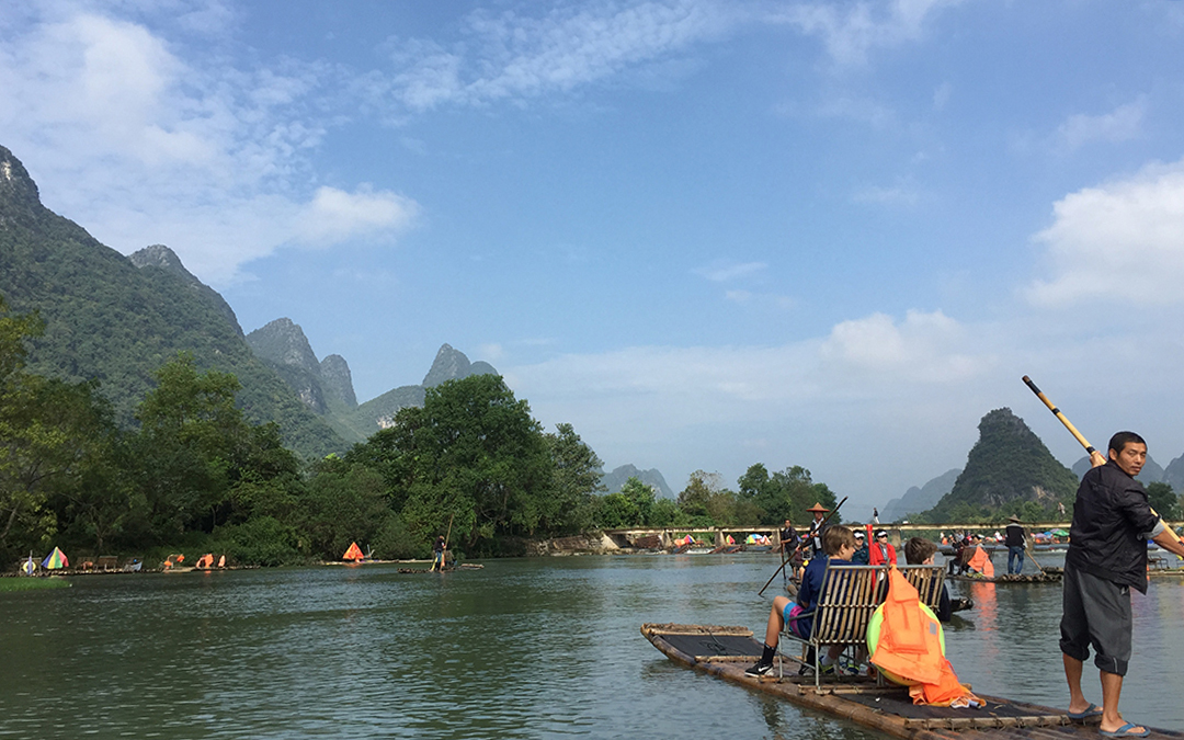 Day 3 - Yangshuo bike riding and rafting on Li River & Mt Xianggong